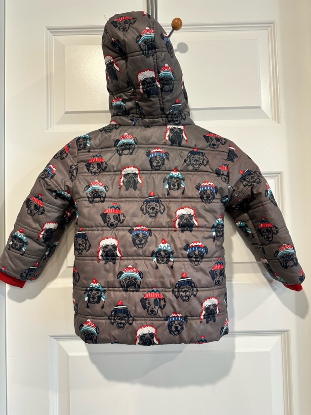 Hatley Toddler Puffer Jacket Size 3 Winter Dogs Print Hooded Coat - EUC - Picture 2 of 5